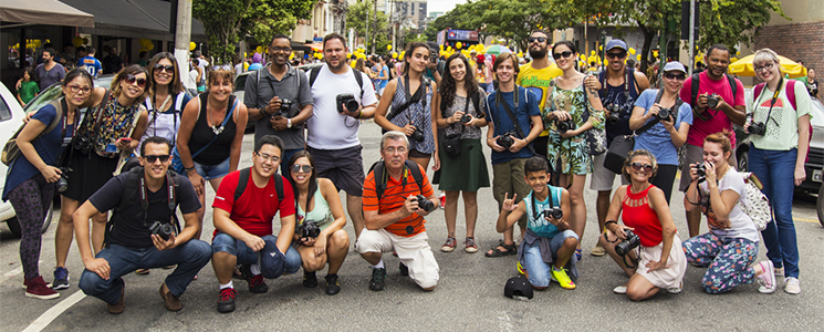 Participantes da caminhada fotográfica Participantes da caminhada fotográfica
