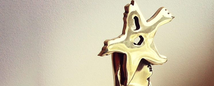 Imagem do troféu do prêmio Top of Mind de RH Imagem do troféu do prêmio Top of Mind de RH