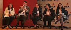 Da esq. para dir.: Ana Zanovello, executiva de contas do Senac; Alex Marques, diretor geral da Cruzada Bandeirante São Camilo; Cristiane Mendes, gerente no Hospital Santa Joana e Selma Santos, gerente na Congregação Santa Catarina Da esq. para dir.: Ana Zanovello, executiva de contas do Senac; Alex Marques, diretor geral da Cruzada Bandeirante São Camilo; Cristiane Mendes, gerente no Hospital Santa Joana e Selma Santos, gerente na Congregação Santa Catarina