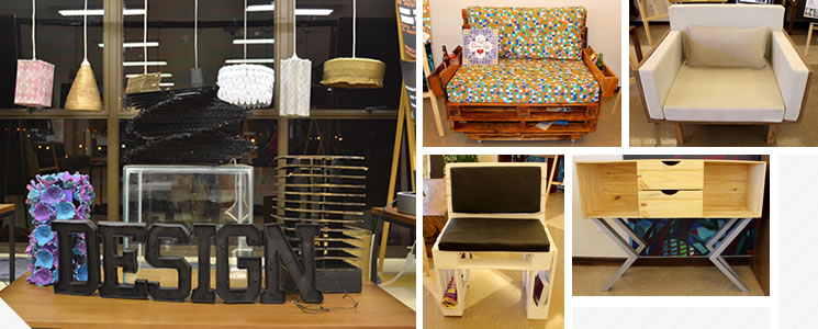 Luminárias e móveis produzidos por alunos do Técnico em Design de Interiores do Senac Americana e do Senac Franca Luminárias e móveis produzidos por alunos do Técnico em Design de Interiores do Senac Americana e do Senac Franca