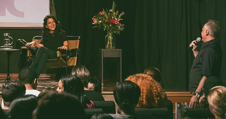 A apresentadora e cineasta Marina Person durante evento no Senac Lapa Scipião A apresentadora e cineasta Marina Person durante evento no Senac Lapa Scipião