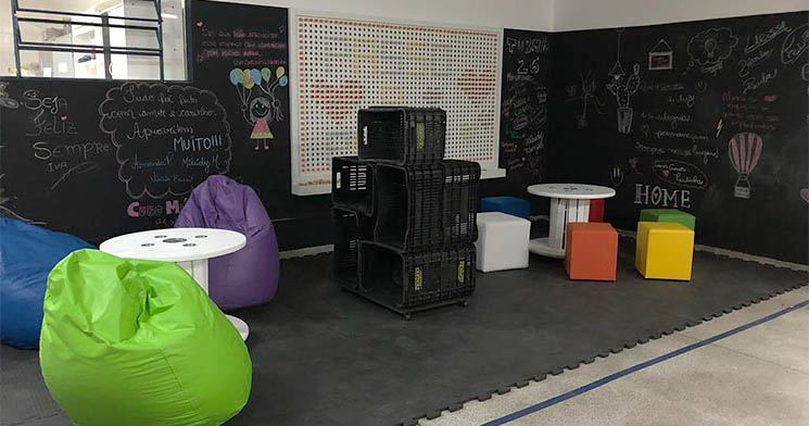 Pátio decorado pelos alunos Pátio decorado pelos alunos