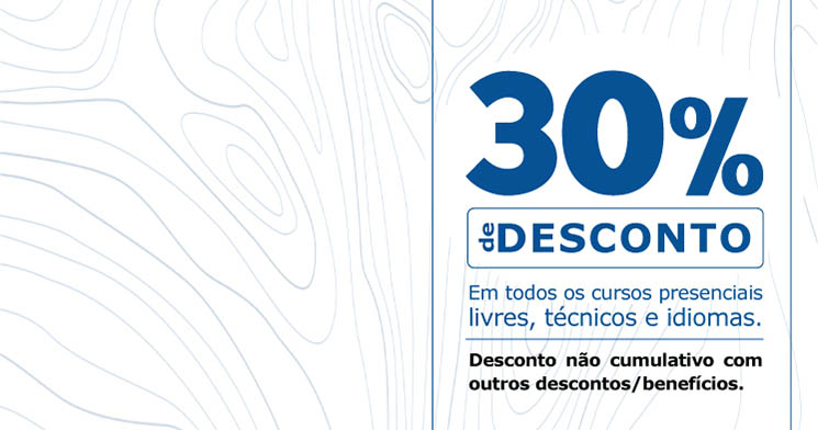 Imagem com dizeres 30% de desconto Imagem com dizeres 30% de desconto