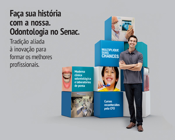 Faça sua história com a nossa. Odontologia no Senac. Tradição aliada à inovação para formar os melhores profissionais.