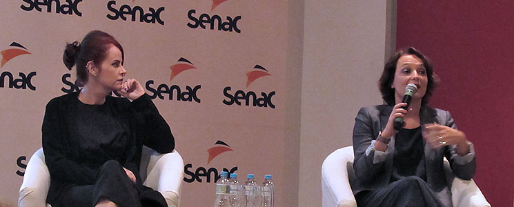 Fernanda Young e Daniela Cachich durante evento do Senac Lapa Scipião Fernanda Young e Daniela Cachich durante evento do Senac Lapa Scipião