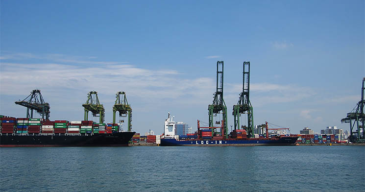Vista do mar e do Porto de Santos Vista do mar e do Porto de Santos